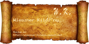 Wieszner Kilény névjegykártya